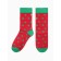 Men's socks "Small green Christmas trees", red color, rr 39-44