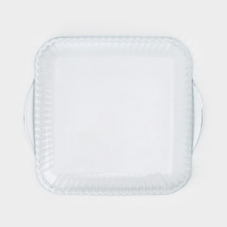 Glass form for baking, 3.2 l, 28 × 28 × 6 cm-3