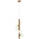 Shardin 5xg9 LED 27x27x61-150 cm lamp, bronze color