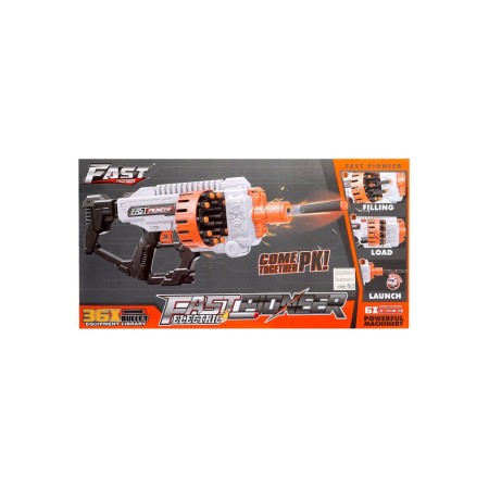 Blaster "Fast", shoots with soft bullets, works from batteries-17
