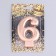 Candle for the Cake "European Giant", a number 6, 7 cm, pink gold