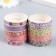 Glue tape Paper "Flowers" set 10 pcs width. 0.8 cm dl. 2 m 8.5x4x1 cm