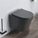 Comforty 105 MDH toilet seat, SoftClose duroplast is thin, quick -sitting, graphite color