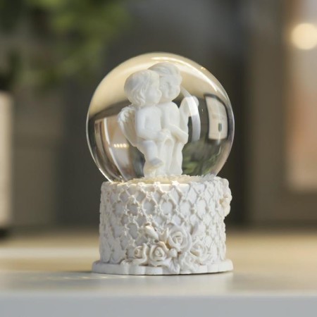 Souvenir Polystone Water Ball Light "Snowty Angels" MIX 6.5x4.5x4.5 cm-3