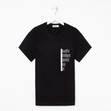 Women's T-shirt KAFTAN "Beautiful", Black, Rr. 48-50-5