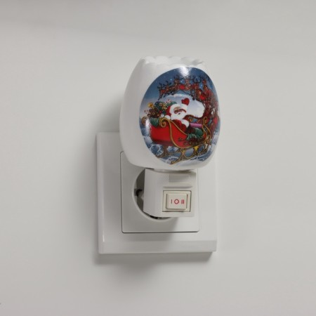 Lamp "Santa Claus on a sleigh" 1x7W E11 white 8x8x12cm-4
