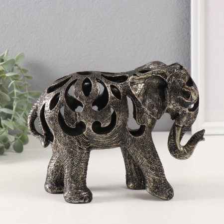 Polystone souvenir "Elephant with patterned cuts" for bronze 8.5x22x17 cm