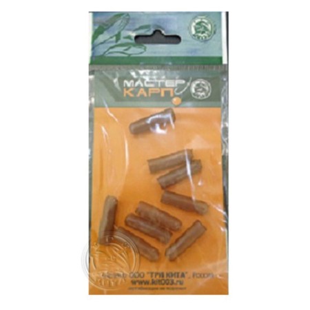 Castle sleeve for sinkers, package, 22 mm, 10 pcs, brown color