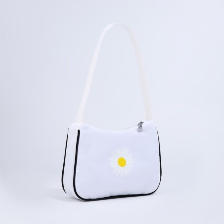 Youth bag with a zipper, white color-3