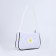 Youth bag with a zipper, white color