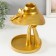 Souvenir Polystone stand "Girl in a hat with a bow" gold 28x21x19 cm