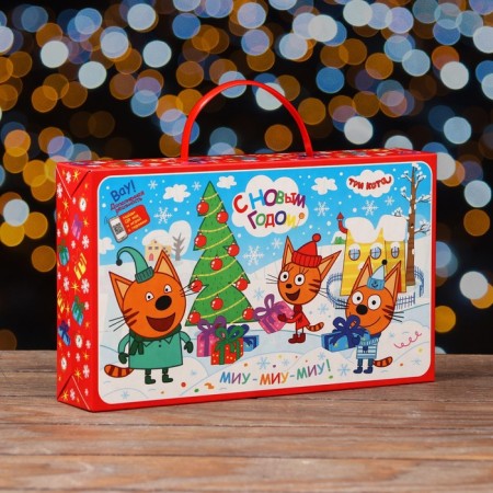 Gift Folding Box "Three Cats" 25 x 5 x 15 cm-1