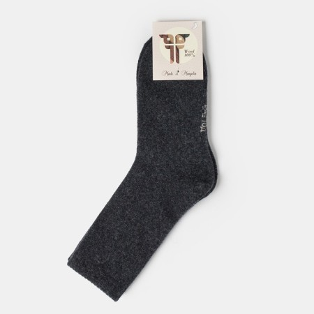 Male socks from Mongolian wool, black color, size 27 (40-42)-2