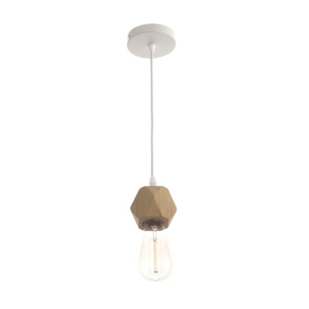 Suspension lamp "Claud" polyhedron 1x40W E27 white 5x6.5x95cm