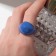 Ring "Joy" voluminous, the color is blue, size 16.5