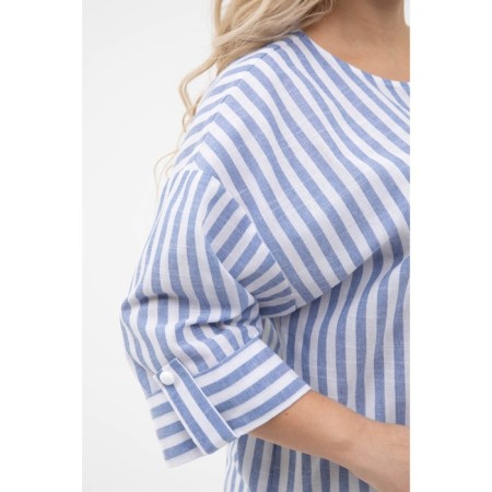 Female blouse, size 52, blue color-1