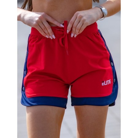 Women's shorts isee, size 50 cm, red color