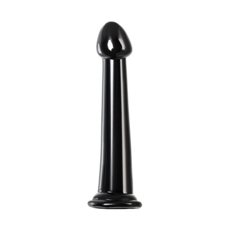 Unrealistic phallimitator Jelly Dildo M Toyfa Basic, TPE, Black Color, 18 cm-1
