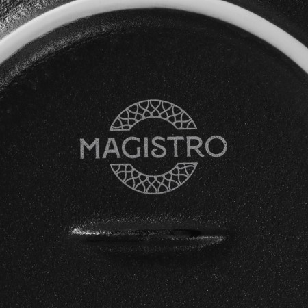 Porcelain plate for pasta Magistro line, 250 ml, d = 21.2 cm, black color-4