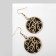 Hanging earrings "Foliage" double, the color is golden-black, 5.5 cm