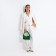 Baget bag with zipper, green color