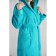 Women's bathrobe with a hood, size 50, turquoise, mahra