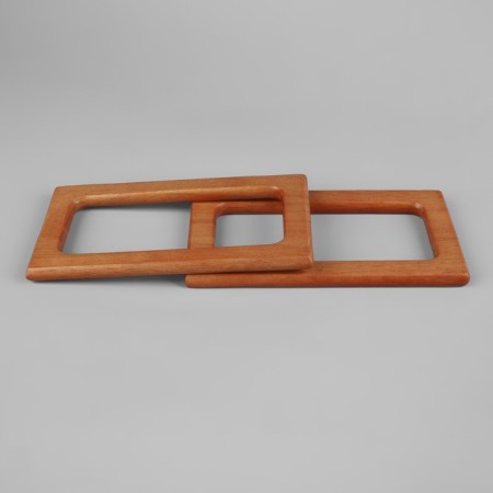 Handles for the bag wooden, 15 × 8 cm, 2 pcs, the color is light brown-1