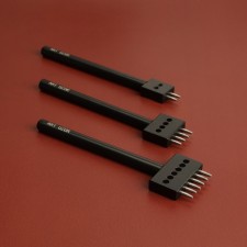 Set of lowercase round punch for the skin, step = 5 mm, 3 pcs, black color