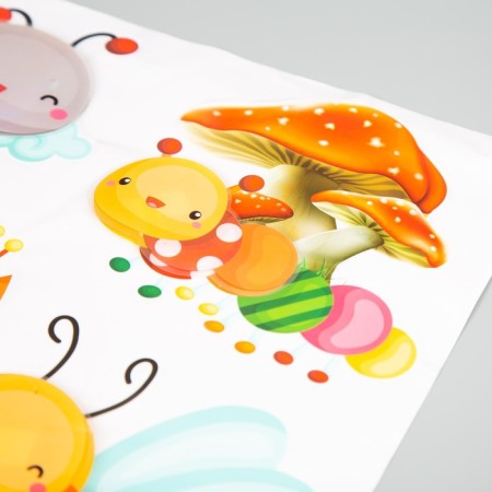 Sticker Plastic Interior 3D "Buckets" 50x32 cm-1