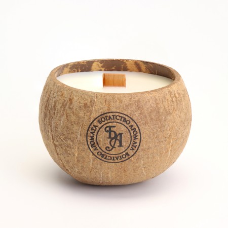 Candle in the coconut aromatic, Earl Gray, soy wax, 8x10 cm, in the box-2