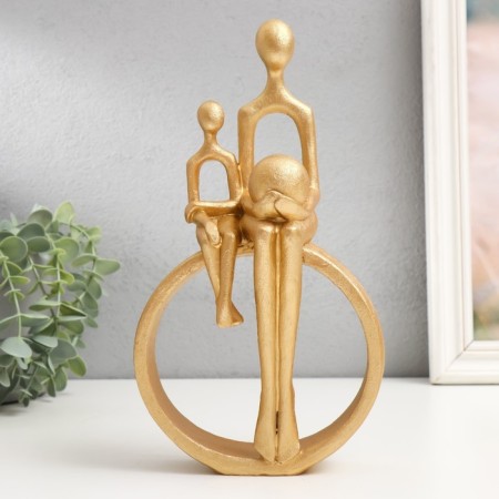 Souvenir Polystone "Fathers and children. Abstraction" Gold 7.5x14.3x26 cm