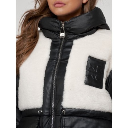 Winter jacket female, size 50, black color-9