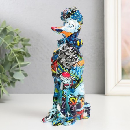 Souvenir Polystone "Poodle" graffiti 5x9x17.5 cm