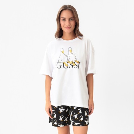 Female pajamas (T-shirt and shorts) KAFTAN GUSSI Rr. 44-46