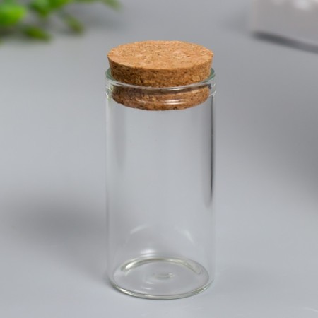 Decor for creativity Glass with a cork "Sausage" 6x3x3 cm
