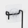 The holder is universal, 14 × 15 cm, the color is black