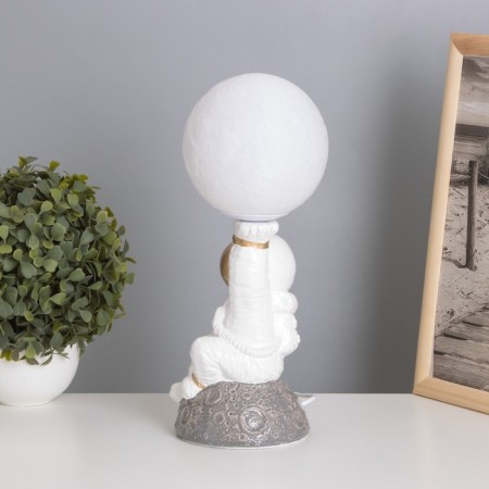 Table lamp "Cosmonaut with moon" 1x40W E14 white/gold 12.5x12.5x31cm-3