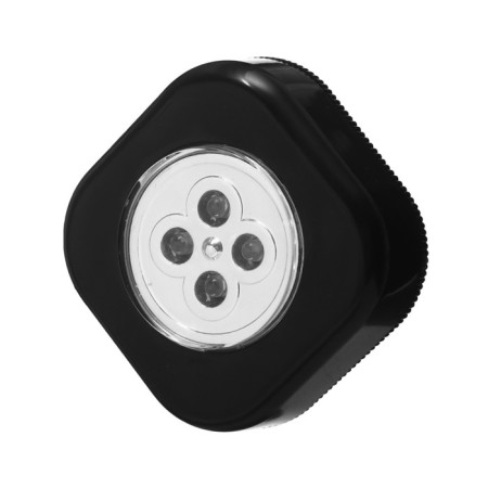 Night Pushlite "Square" 4XLED, 3AAA Black 6.5x6.5x2.5 cm Risalux-12
