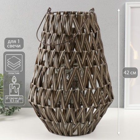 Climber Plastic for 1 candle "zigzag" gray 16x29x42 cm