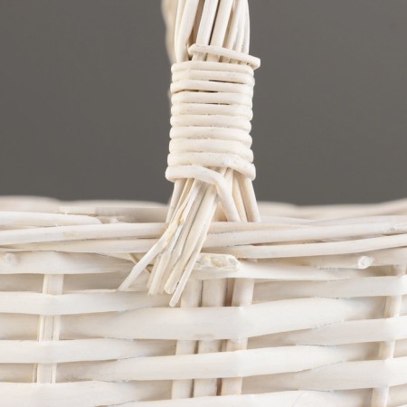 Wicker basket, 23x19x12/23 cm, white, willow-3