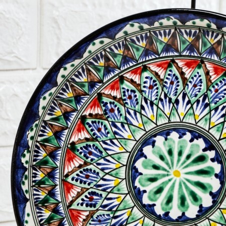Largan Rishtan ceramics "Patterns", 25 cm, blue-3
