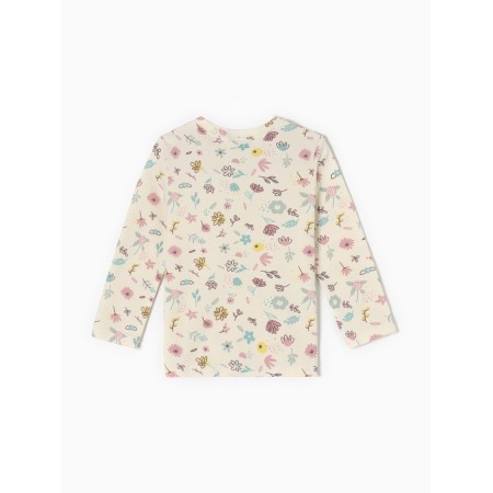 T -shirt with DL. Sleeve crumb I Flower, height 62-68 cm, beige-6