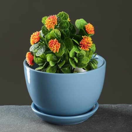 Flower Pot "Antik" Blue, 0.75l