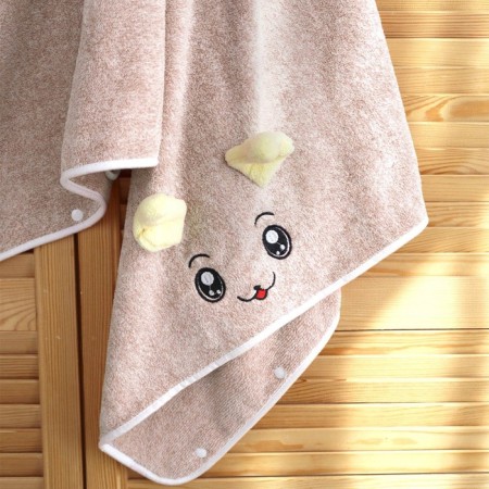 Towel, 300 g, size 70x140 cm, beige color-3