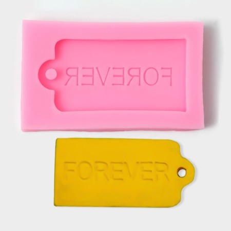 Mold "Forever" silicone , 6 × 3.5 × 0.8 cm, color mix