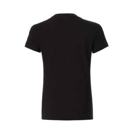 Women's T -shirt with a round gate, black color, size 46-5