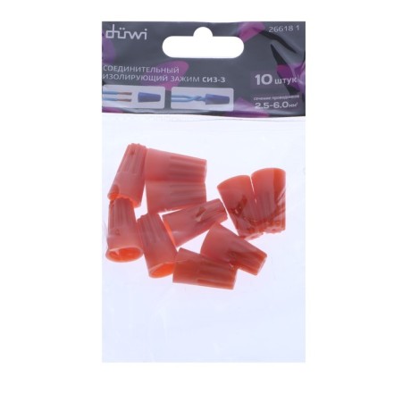 Clime connecting DüWI SIZ-3, 2.5x6 mm2, isolating, orange, 10 pcs.-2