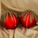 Set of balls plastic D-10 cm, 2 pcs "berries" red