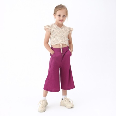 Kit for girls, beige/purple color, height 140 cm