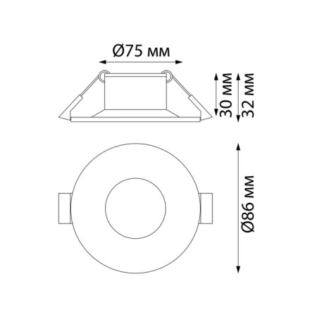 Lamp built -in Novotech. Metis, 50W, GU10, 33x86x86 mm, black color-1